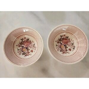 2-Mason's Paynsley Pink 6in Fruit Bowls Ironstone England Cottagecore Chintzware